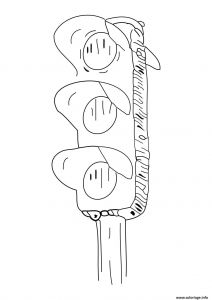 Coloriage Feu Tricolore Coloriage Feu Tricolore Securite Routiere Dessin