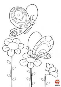 Coloriage Fleur Et Papillon A Imprimer Coloriage Fleur Papillon