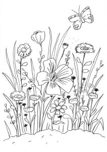 Coloriage Fleur Et Papillon A Imprimer Coloriage Imprimer Fleurs Et Papillon