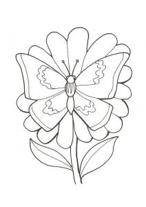 Coloriage Fleur Et Papillon A Imprimer Papillon Fleur Coloriage