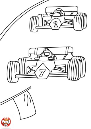 Coloriage formule 1 à Imprimer Coloriage Voiture De Course formule 1