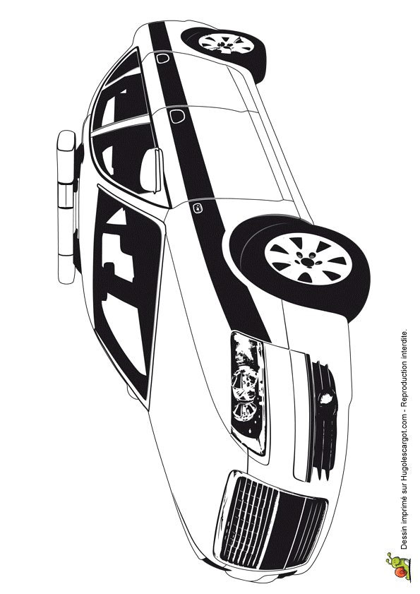 Coloriage Gendarme Coloriage  Dessiner Camion Police