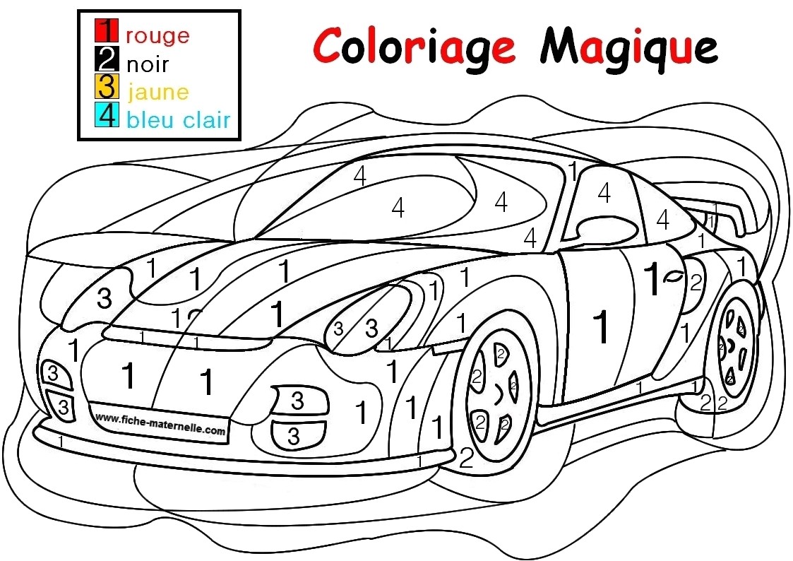 Coloriage Gratuit à Imprimer Voiture De Course De 66 Dessins De Coloriage Magique Imprimer Sur Laguerche