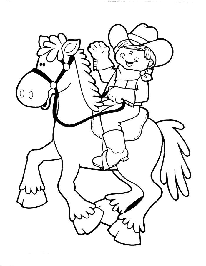 Coloriage Gratuit Garcon Cowboy Coloring Sheets Cowboy Coloring
