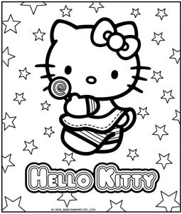 Coloriage Hello Kitty Danseuse Hello Kitty Coloring Pages to Use for the Cake Transfer or Decor