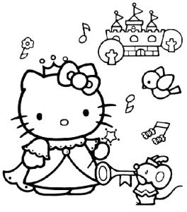 Coloriage Hello Kitty Princesse A Imprimer Gratuit Coloriage Hello Kitty Fee
