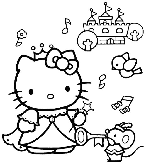 Coloriage Hello Kitty Princesse A Imprimer Gratuit Coloriage Hello Kitty Fee