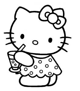 Coloriage Hellokitty Dessin Pour Coloriage 4 On with Hd Resolution 700x800 Pixels Free