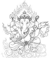 Coloriage Hindou Ganesha Colo Pinterest