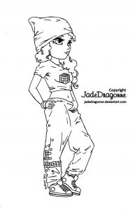 Coloriage Hip Hop Hip Hop Dancer Lineart by Jadedragonneviantart On
