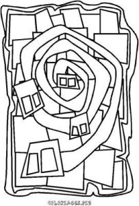 Coloriage Hundertwasser Pin by Papiers Vivant On Stencils & Stamps Pinterest