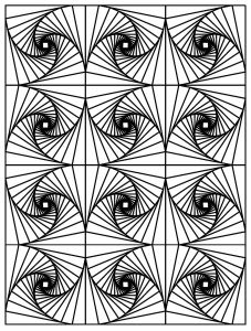 Coloriage Illusion D Optique Galerie De Coloriages Gratuits Coloriage Op Art Illusion Optique 3