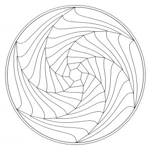 Coloriage Illusion D Optique Illusion D Optique Mandalas De Difficulté normale Mandalas