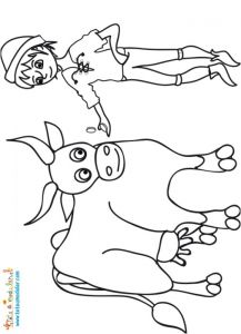 Coloriage Jack Et Le Haricot Magique Jack Et Sa Vache Coloriages De Jack Et Le Haricot Magique Tªte  
