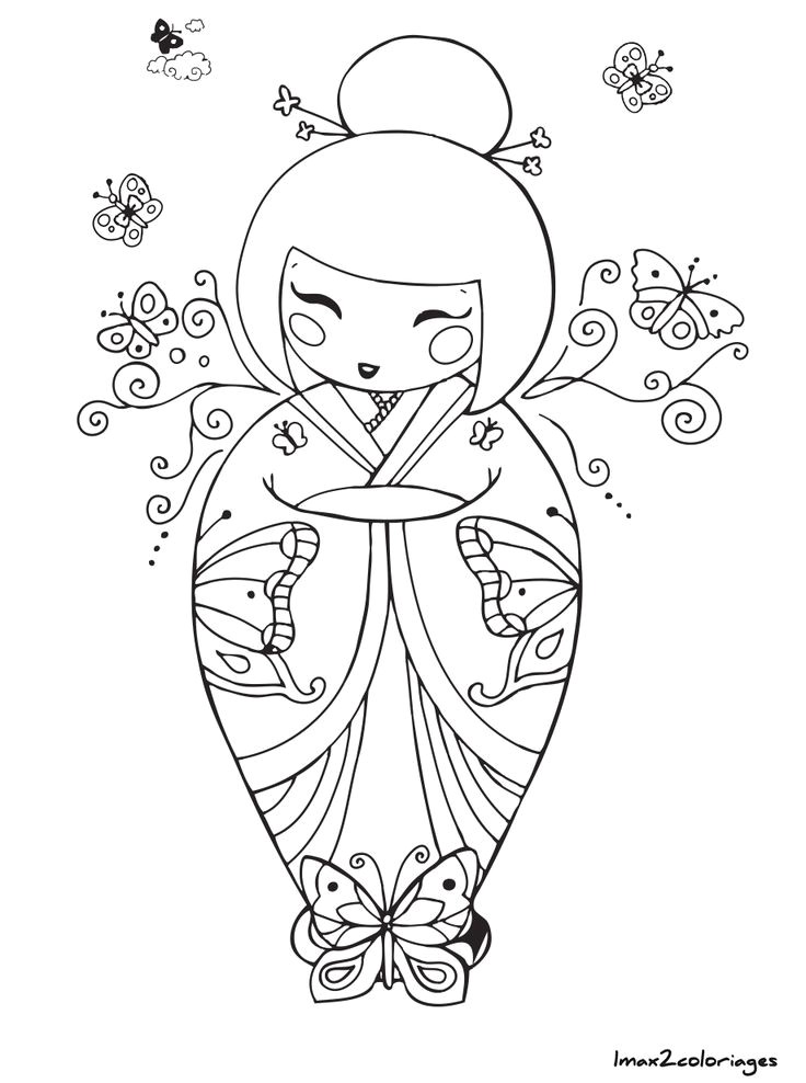 Coloriage Japonais A Imprimer 345 Best Dessins Images On Pinterest