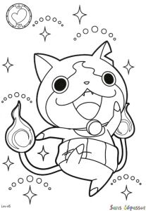 Coloriage Jibanyan Coloriage Jibanyan Sans Dépasser