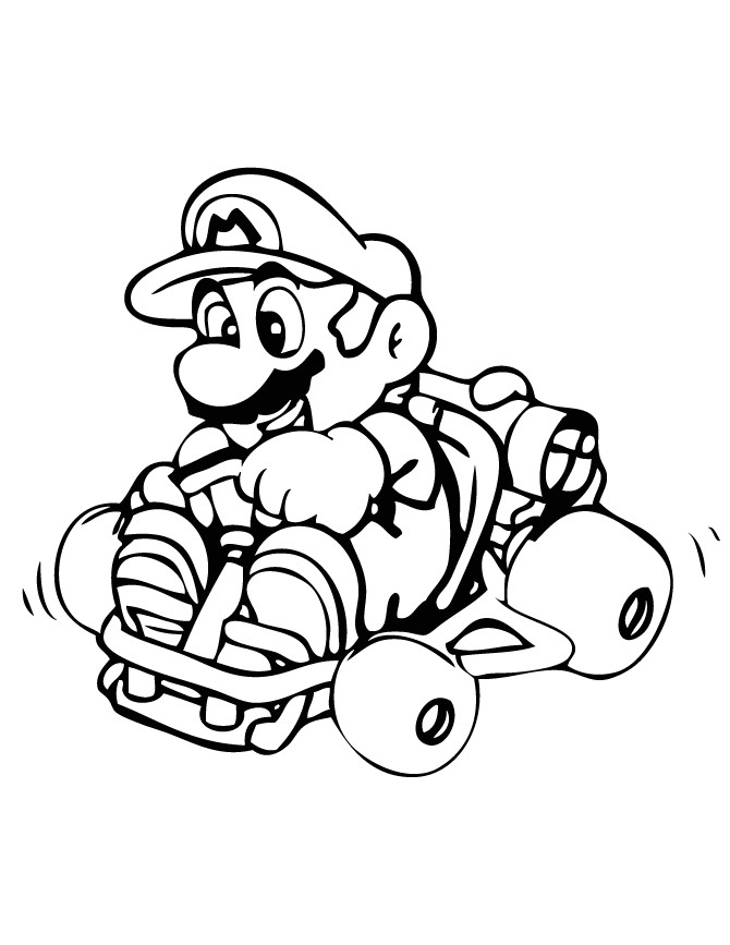 Coloriage Karting Mario Kart 2from the Gallery Mario Kart