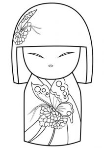 Coloriage Kimmidoll Coloriage Kimmidoll Avec ornement De Papillon