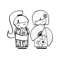 Coloriage Kokeshi Kimmidoll Coloriage Kokeshi A Imprimer Kokeshi Fun Pinterest