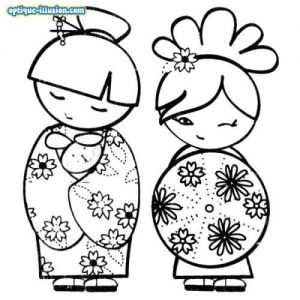 Coloriage Kokeshi Kimmidoll Coloriage Kokeshi A Imprimer Kokeshi Fun Pinterest