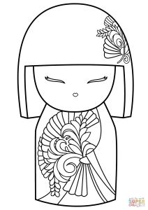 Coloriage Kokeshi Kimmidoll Kimmidoll Imprimibles Buscar Con Google