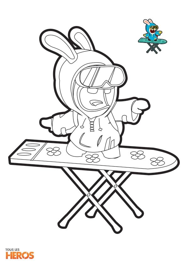 Coloriage Lapinoo Coloriage Lapins Crétins5 595842