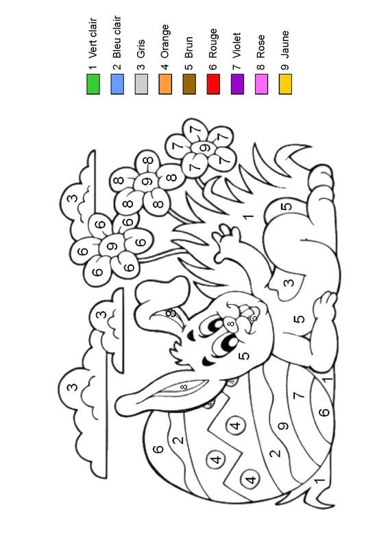 Coloriage Lapinoo Coloriage Magique Le Lapin De P¢ques Se Repose
