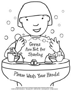 Coloriage Lavage Des Mains Free Printable Coloring Page to Teach Kids About Hygiene Germs are