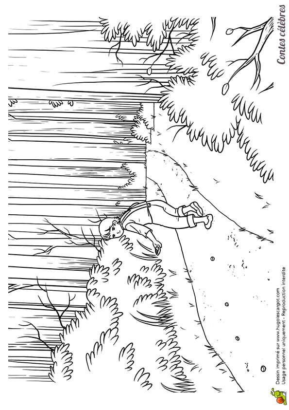 Coloriage Le Petit Poucet Coloriage D Un Conte Cél¨bre Le Petit Poucet