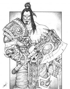 Coloriage Le Seigneur Des Anneaux Grom Hellscream From Warcraft D Warlords Of Art Of Krump