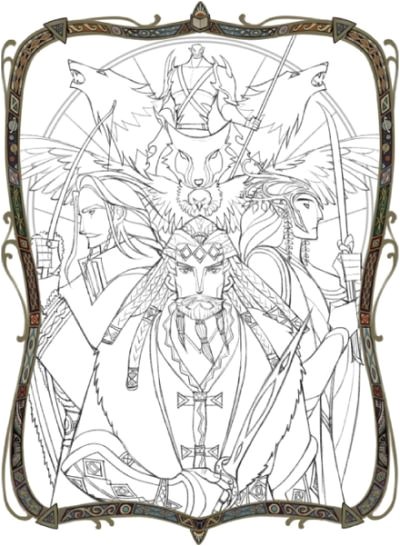 Coloriage Le Seigneur Des Anneaux Telperion Laurelin Coloring Book