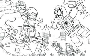 Coloriage Lego Marvel Super Heros Coloriage Lego Spiderman A Imprimer Coloriage Lego Spiderman