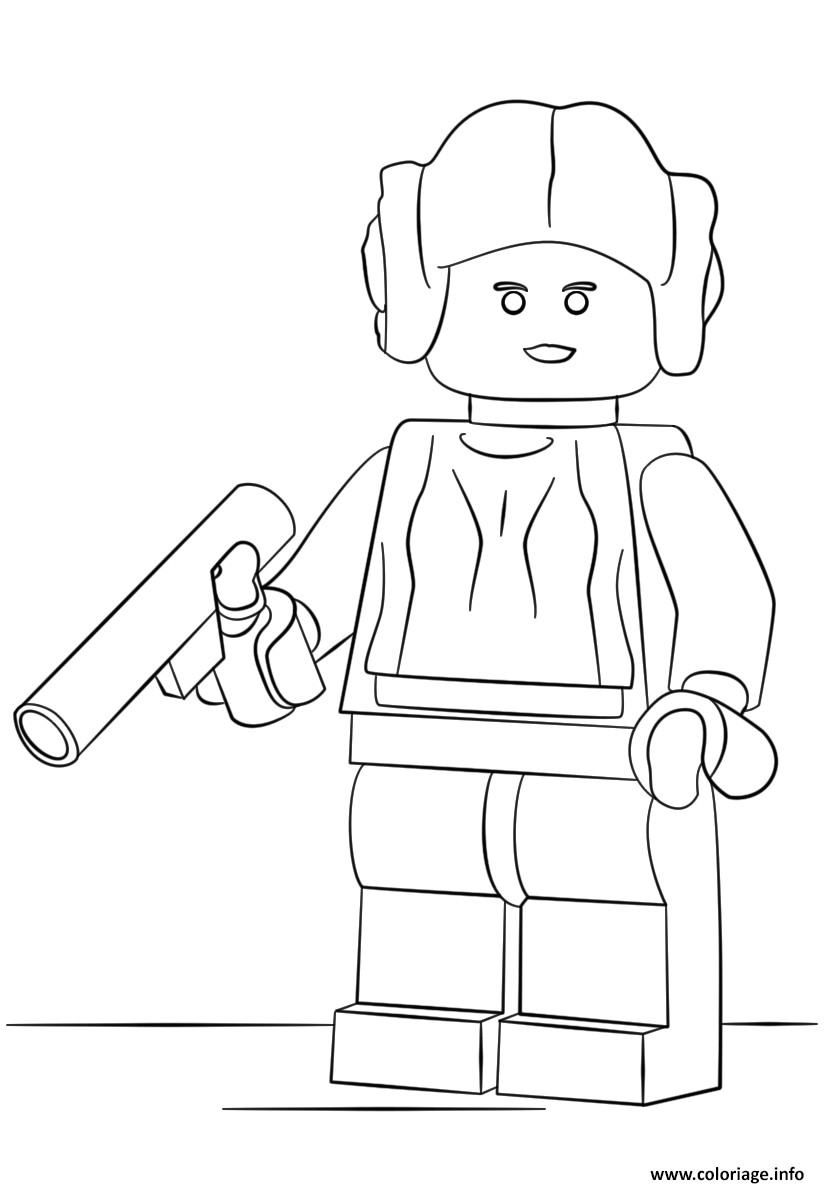 Coloriage Lego Ninjago à Imprimer Gratuit Coloriage Lego Star Wars Princess Leia Dessin   Imprimer