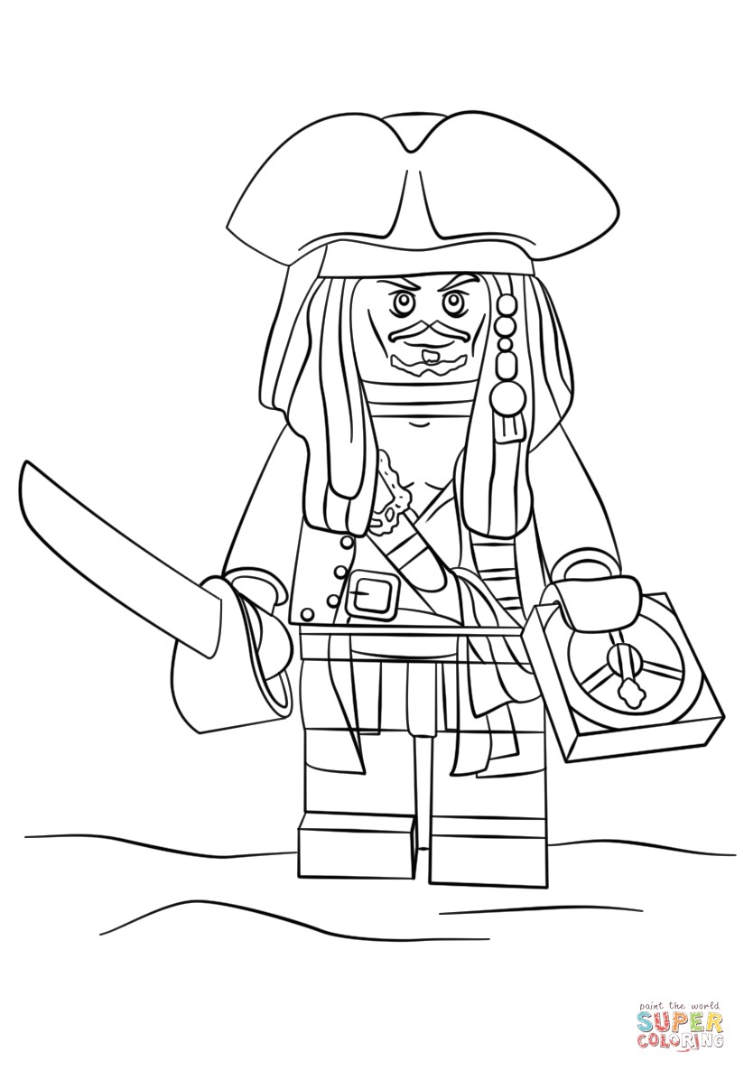 Coloriage Lego Pirate Des Caraibes Coloriage Jack Sparrow Lego