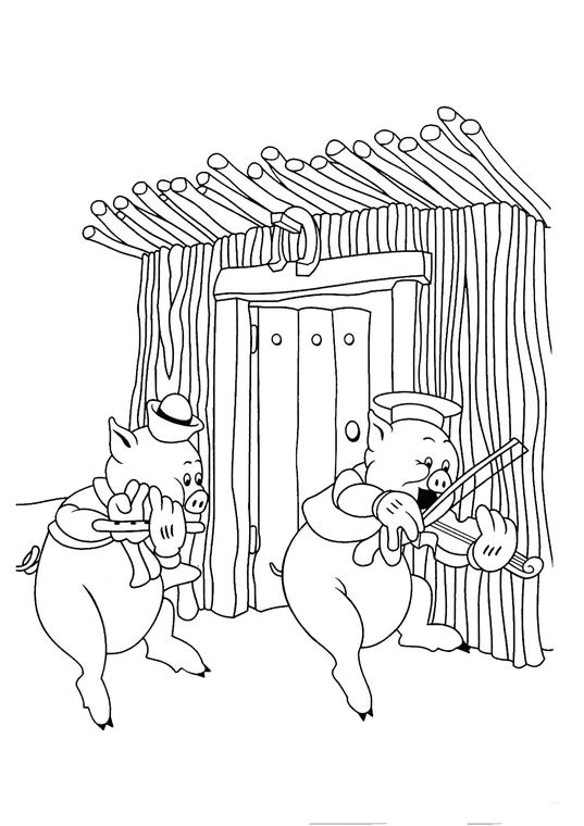 Coloriage Les 3 Petit Cochon Coloriage Les Trois Petits Cochons 6