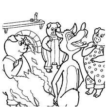 Coloriage Les 3 Petit Cochon Coloriage Loup 3 Petit Cochons