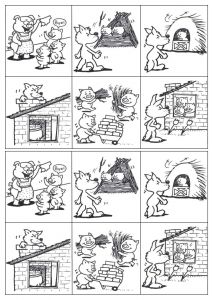 Coloriage Les 3 Petit Cochons Luxe Coloriage Les 3 Petit Cochons