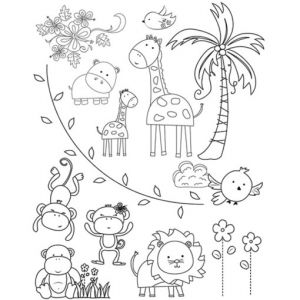 Coloriage Les as De La Jungle Dessin Th¨me Jungle Th¨me Jungle Pinterest
