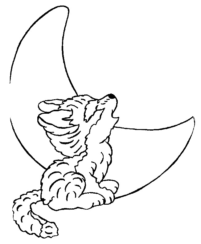 Coloriage Loup Rigolo for the