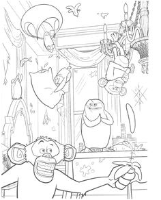 Coloriage Madagascar 3 Animals Madagascar Coloring Pages for Kids Printable Free