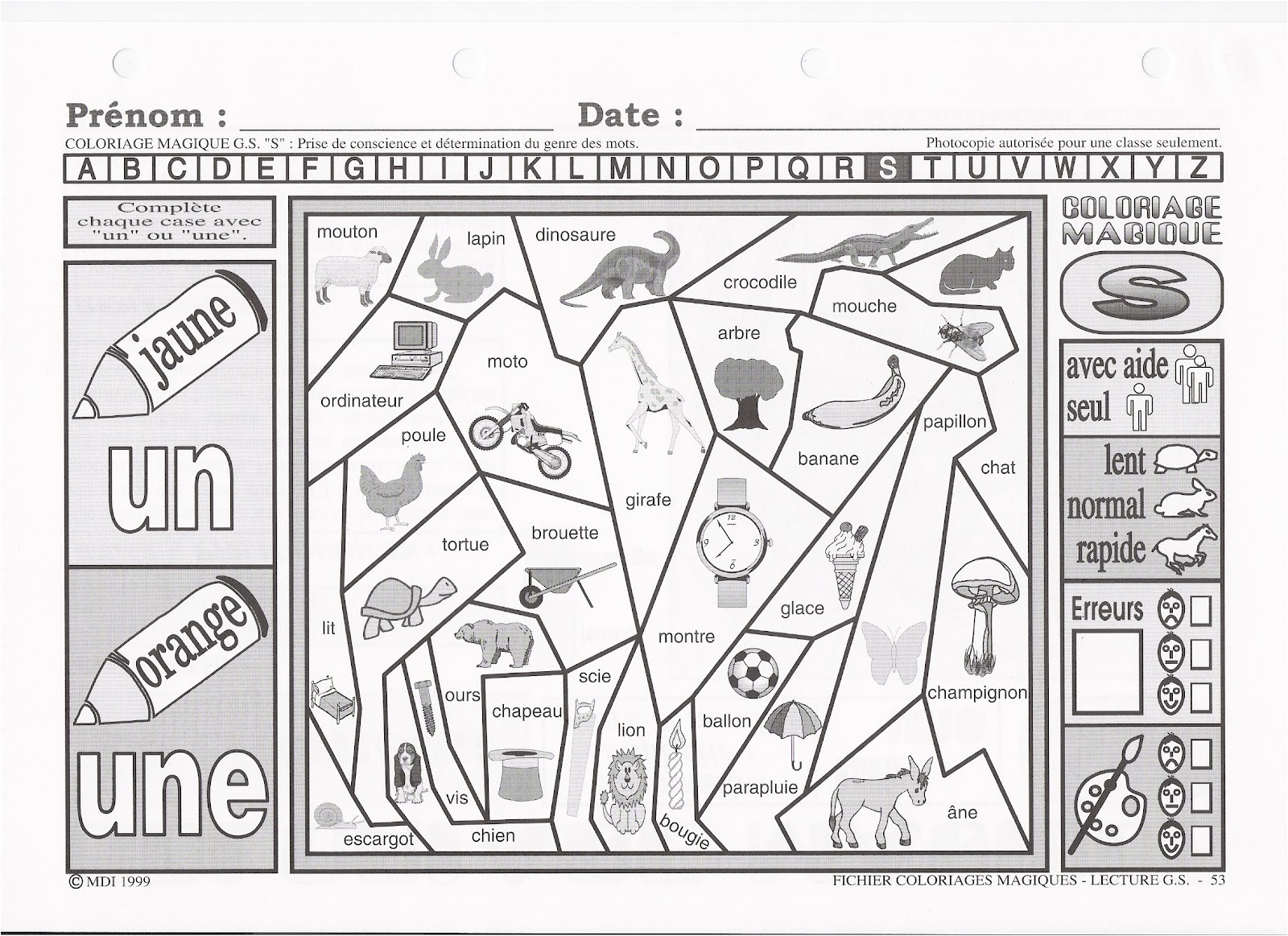 Coloriage Magique A Faire Sur L ordinateur 15 Coloriage Magique Ce2 Le son G