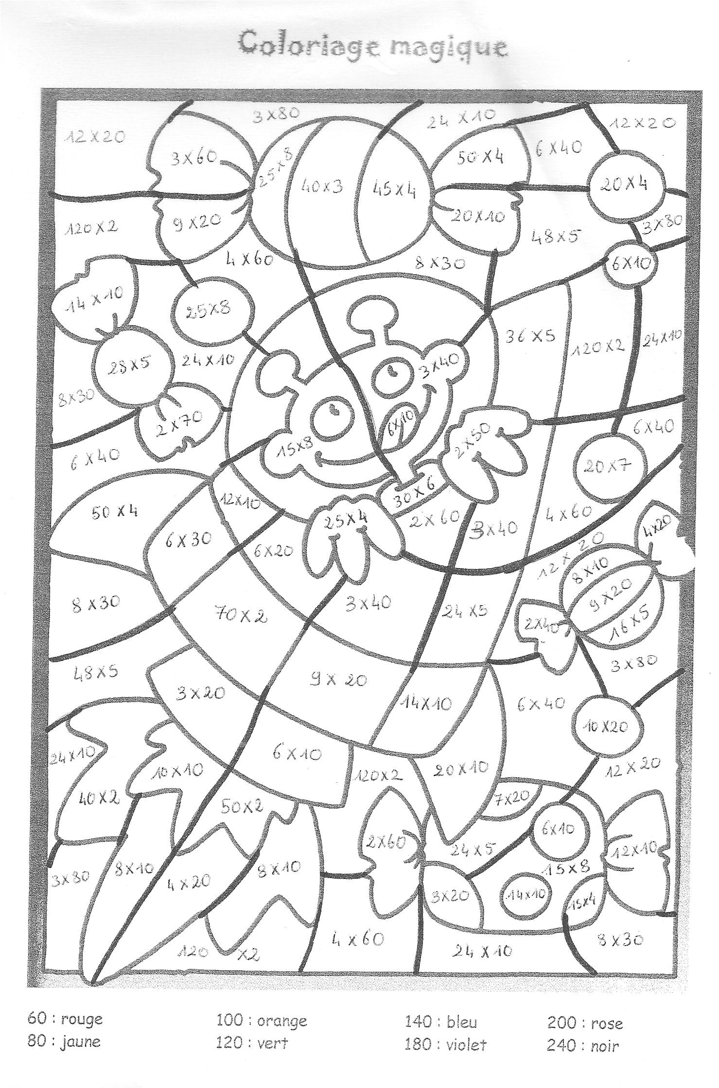 Coloriage Magique De Chien A Imprimer Coloriage Magique Multiplication Ce1 Table De 5