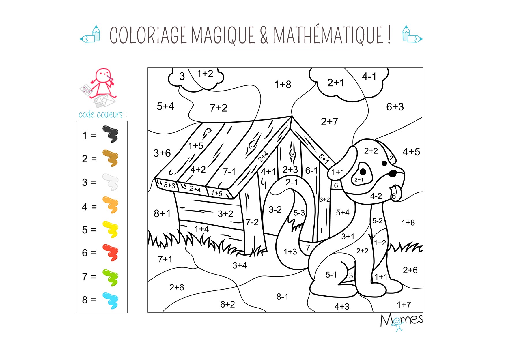 Coloriage Magique De Chien A Imprimer élégant Coloriage Magique De Chien Limoi
