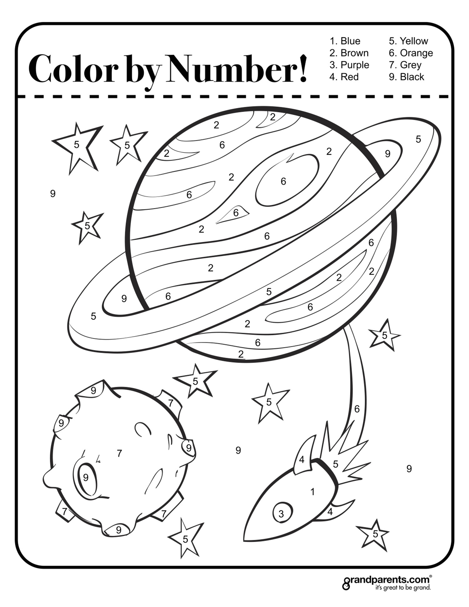 Coloriage Magique Gs Numération Color by Number Space Worksheet Å±r Pinterest