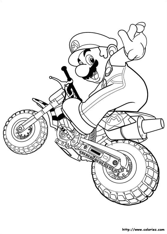 Coloriage Magique Moto Coloriage Mario Coloring Pages Pinterest