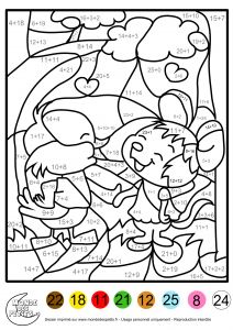 Coloriage Magique Ms A Imprimer Coloriage Magique Addition Facile