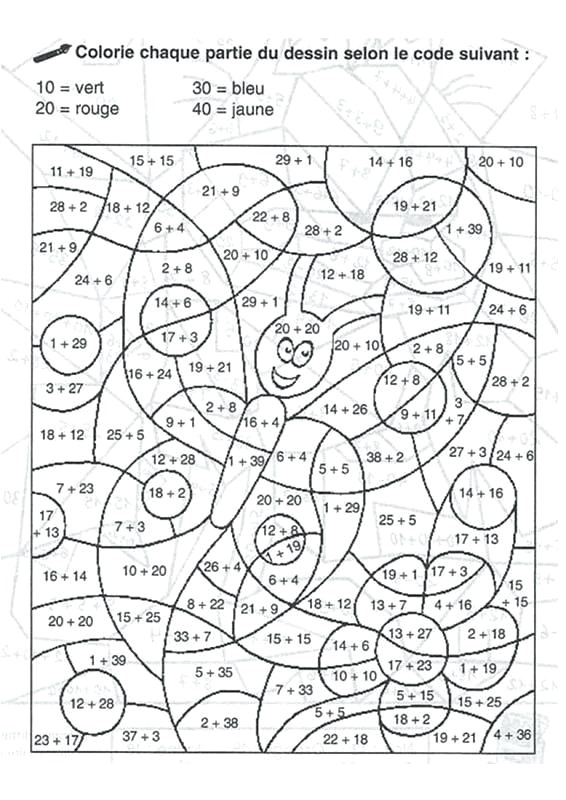Coloriage Magique soustraction Sans Retenue 121 Dessins De Coloriage Magique Ce1 A Imprimer soustraction Sans