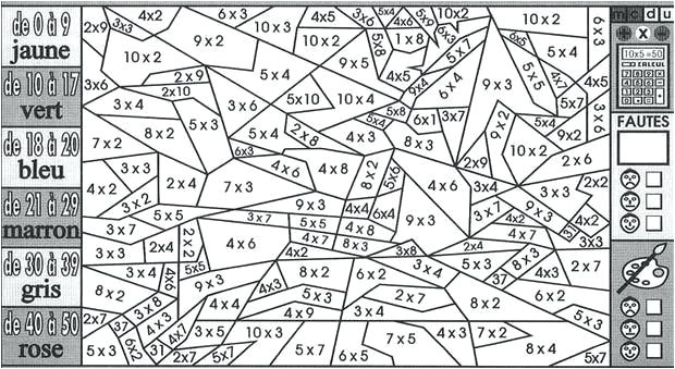 Coloriage Magique Table De Multiplication Cm2 Coloriage Magique Tables De Multiplication Cm1 A Imprimer Coloriage