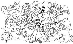 Coloriage Mario 3d World Coloriage Super Mario 3d Land
