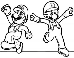 Coloriage Mario Et Luigi A Imprimer Gratuit Dessiner Sur Internet Gratuit Az Coloriage